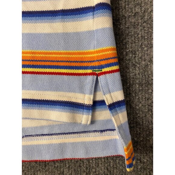VTG Tommy Hilfiger Extra-Long Polo Shirt Men XL TALL Striped Short Sleeve Preppy - Picture 5 of 14